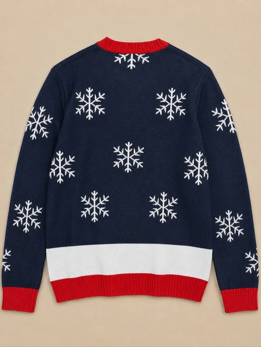 Tipsy Elves Whale Tail Ugly Christmas Sweater Navy Blue Mens Medium Santa Thong